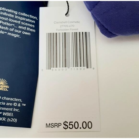 Vera Bradley Harry Potter Forbidden Forest Clamshell Cosmetic Case Velvet Purple - Picture 9 of 9